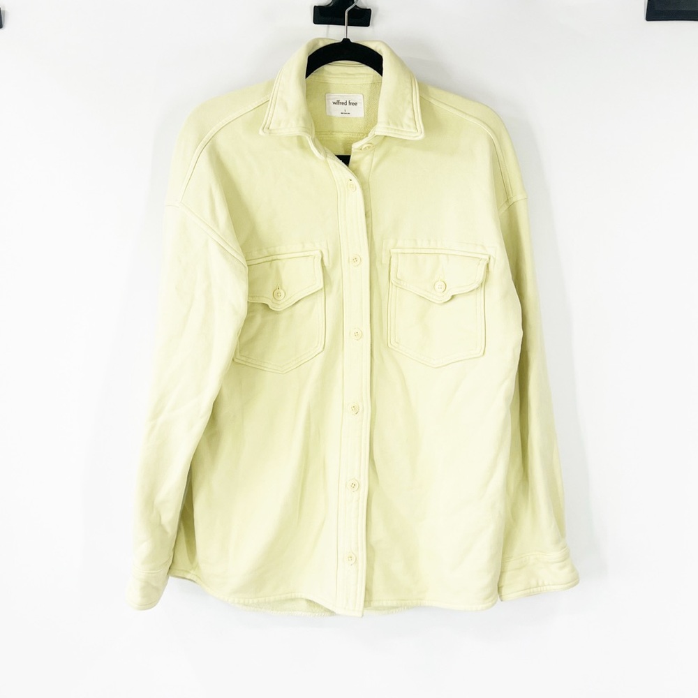 Wilfred Free Terry Fleece Shirt Jacket Button Down